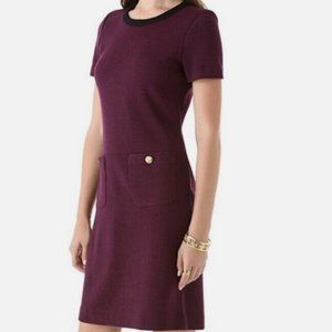 Tory Burch Anthea Shift Dress in Plum
